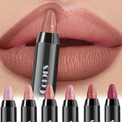 6 pieces, crayon lipstick, matte lipstick, easy coloring lipliner,