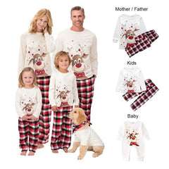 2023 Christmas Family Matching Pajamas Adults Kids Family Matching Outfits Top+Pants 2PCS Xmas Sleepwear Pyjamas Baby Jumpsuit