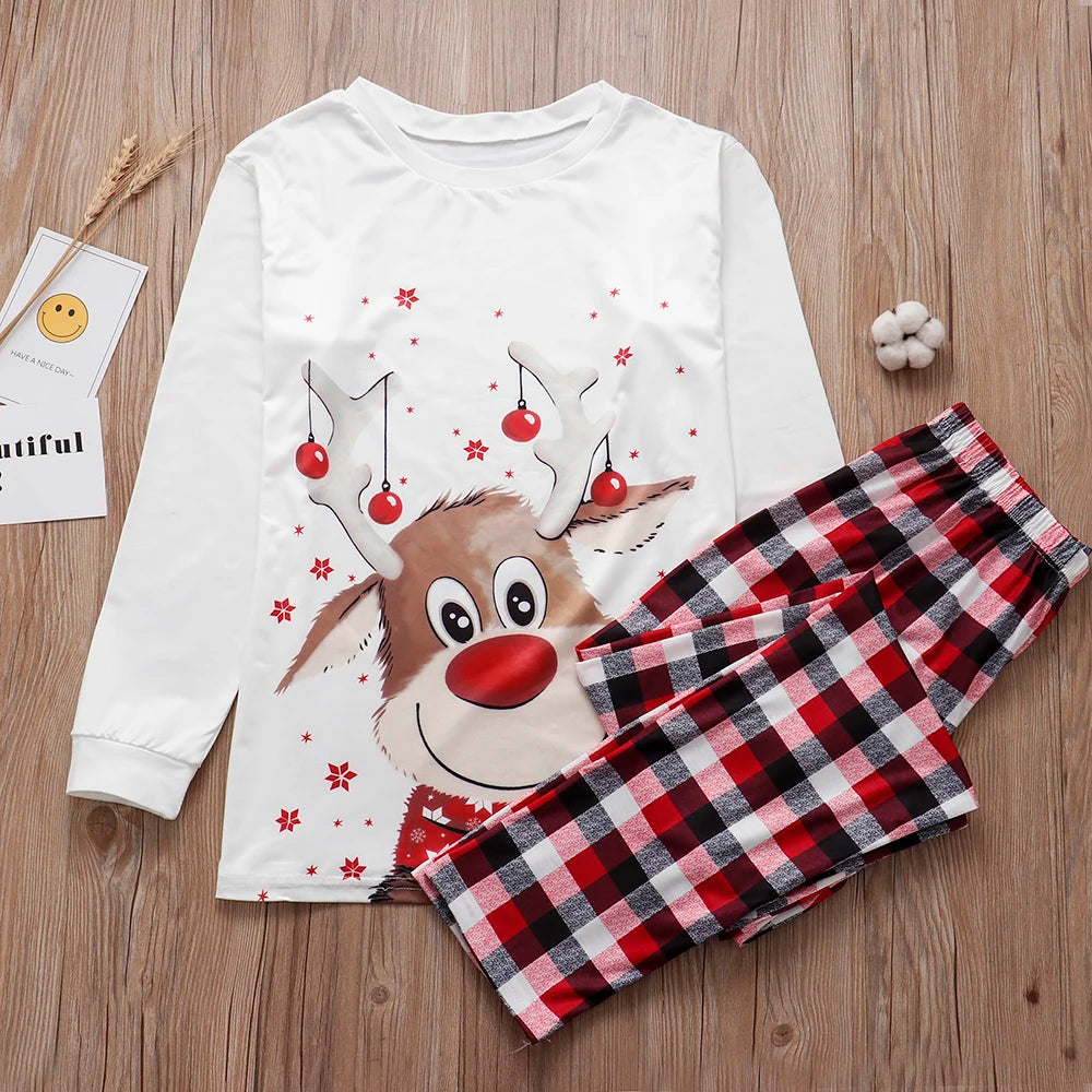 2023 Christmas Family Matching Pajamas Adults Kids Family Matching Outfits Top+Pants 2PCS Xmas Sleepwear Pyjamas Baby Jumpsuit